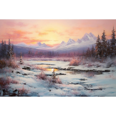 paysage peinture hiver